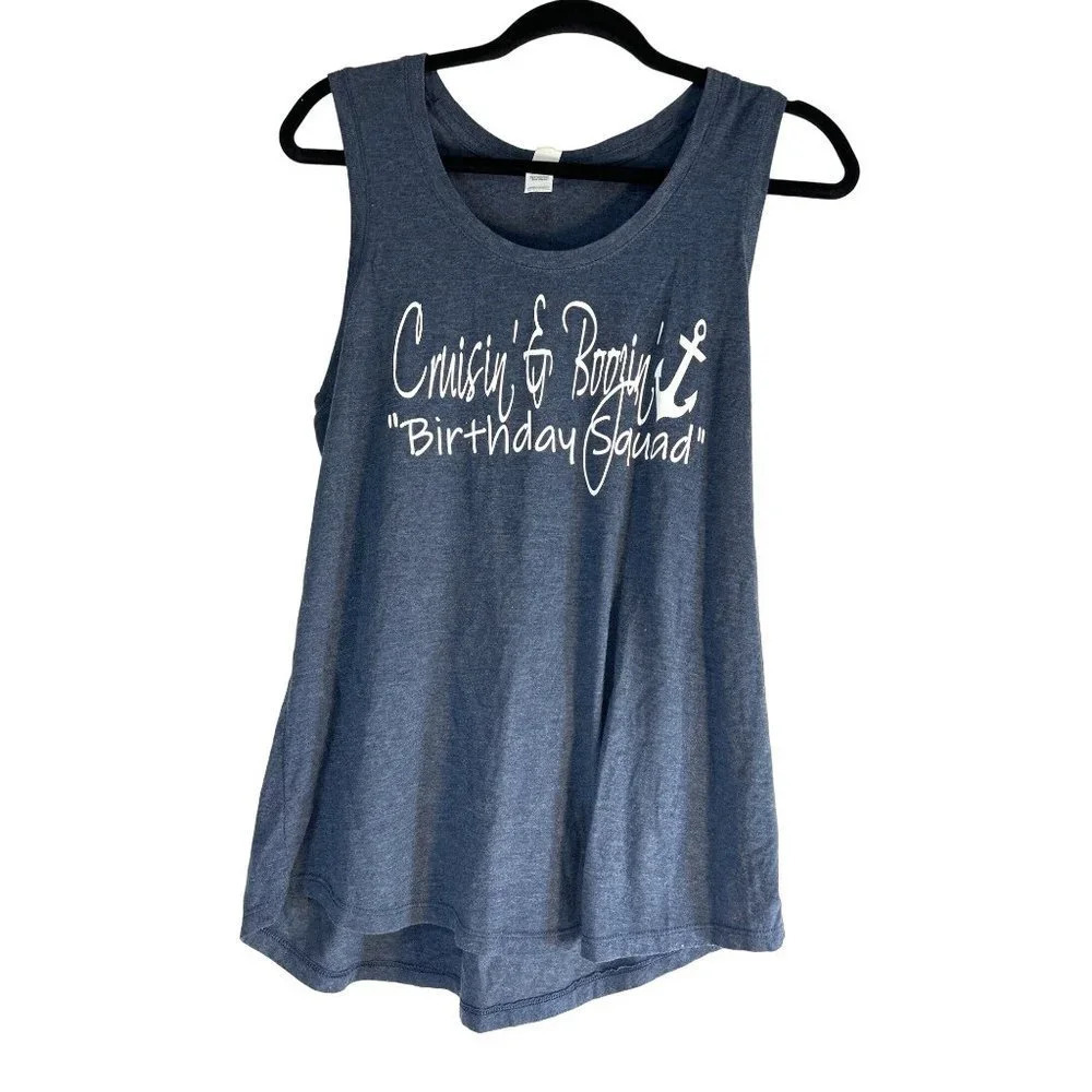 Perfect Tri Womens Graphic Tank Top Gray Size XL/TG/EG